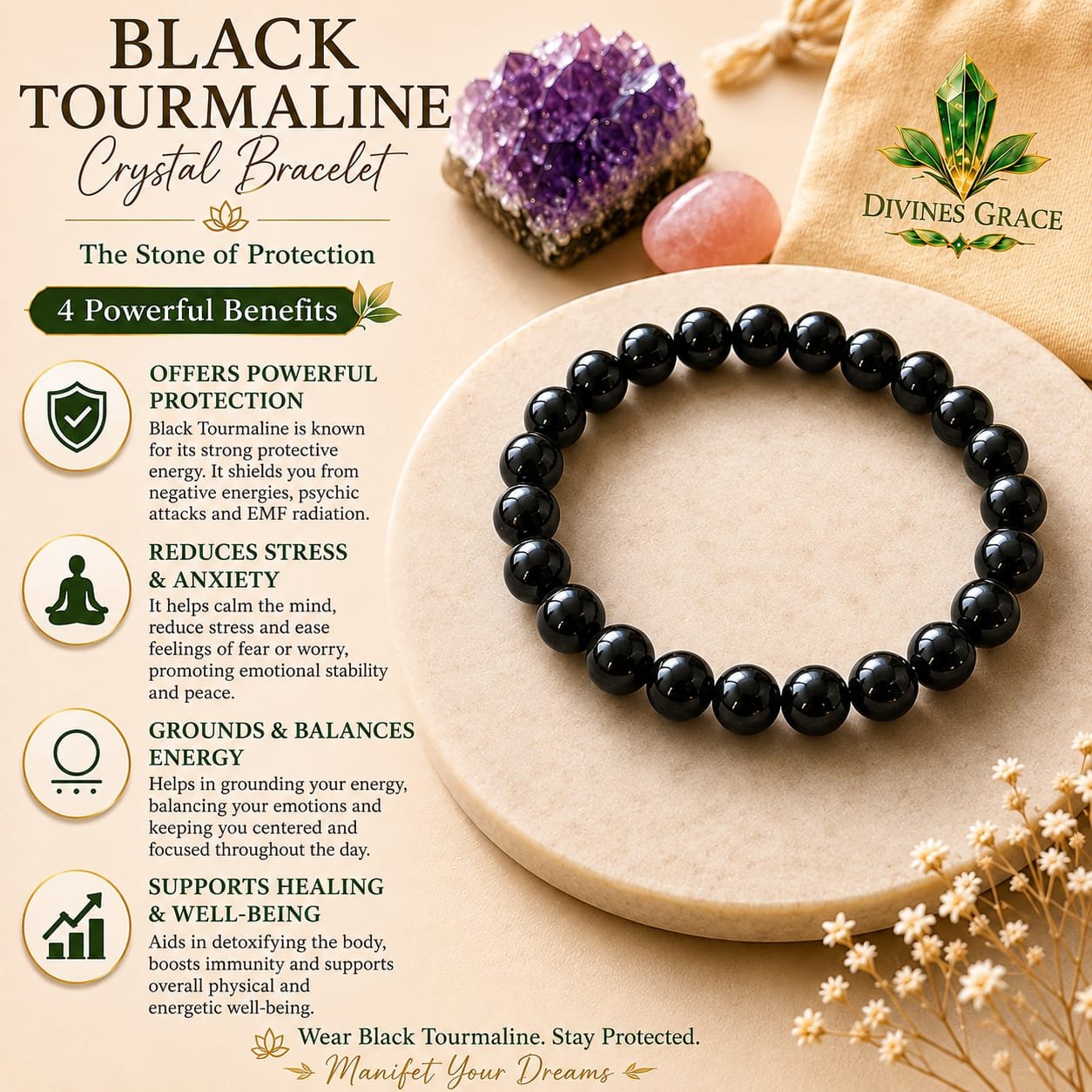 Black Tourmaline (ORDER and Get FREE 10 Minutes of consultation)