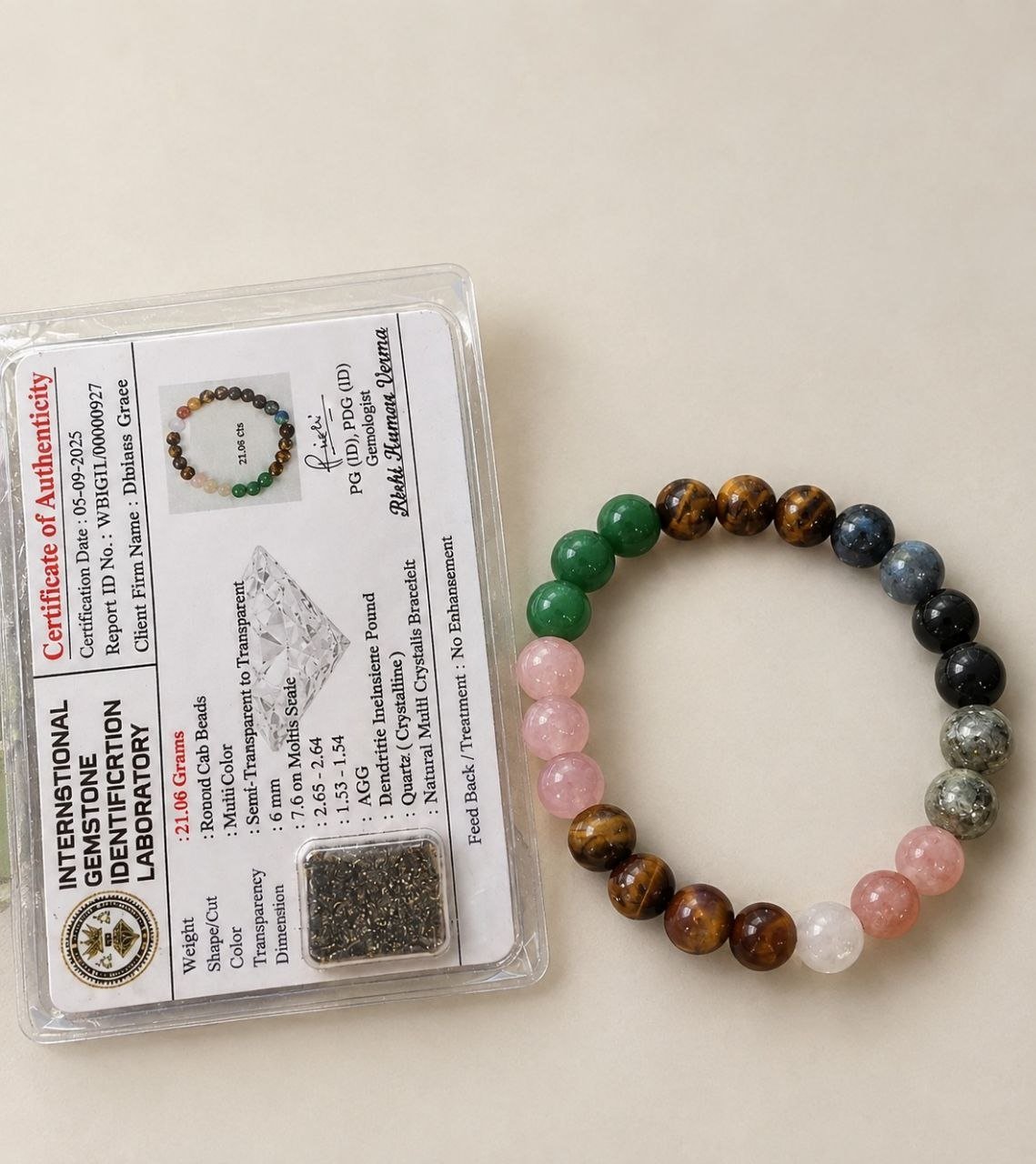 Multi Crystal (8 Chakra) Bracelet  (ORDER and Get FREE 10 Minutes of consultation)